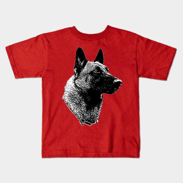 Belgian Malinois Kids T-Shirt by childofthecorn